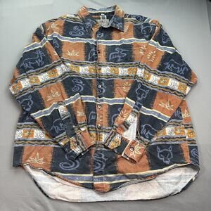 Vintage The Territory Ahead Shirt Mens XL Aztec Animal AOP 90s Nature